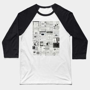 Collage Of Vintage Advertising Baseball T-Shirt